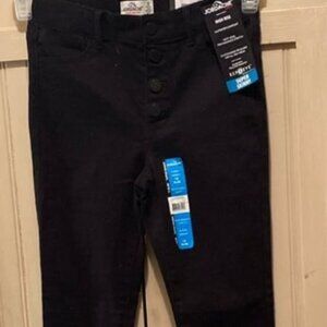 Girls High Rise Super Skinny Black Stretch Jeans Size 10 slim